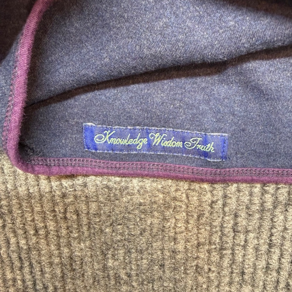 Robert Graham Blue Quarter Zip Pullover Sweater Medium Cotton Luxury Casual - Picture 9 of 12